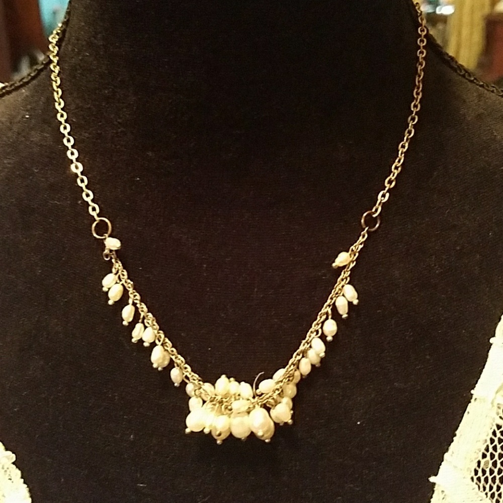 White beaded necklace